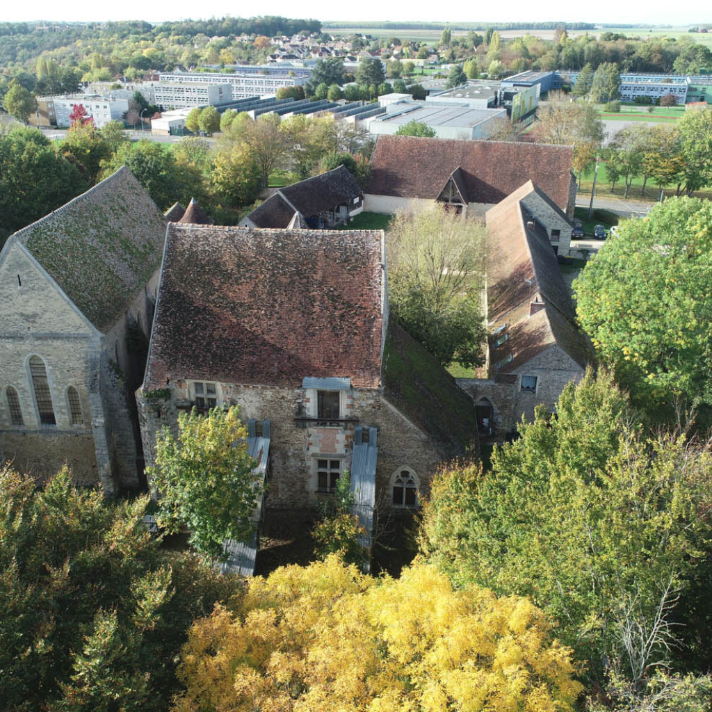 Vue aérienne Orthophoto sur la chapelle - La commanderie des templiers